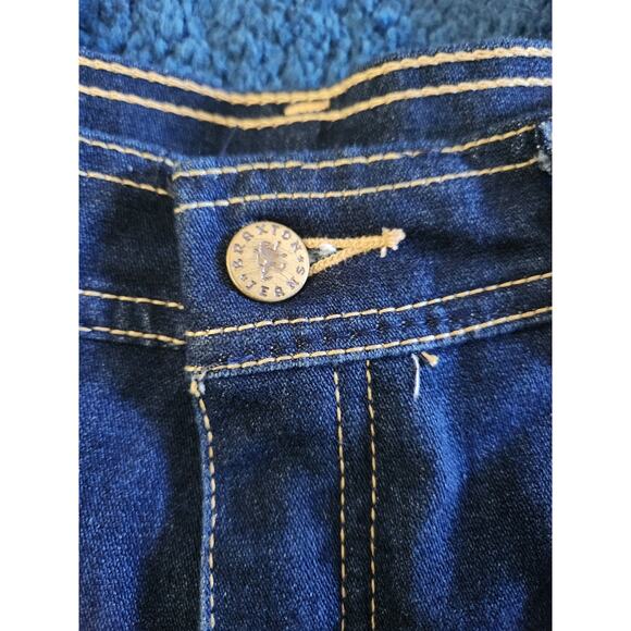 Braxton Women's High Waisted Stretch Boot Cut Dark Wash Jeans-10 - Picture 7 of 9